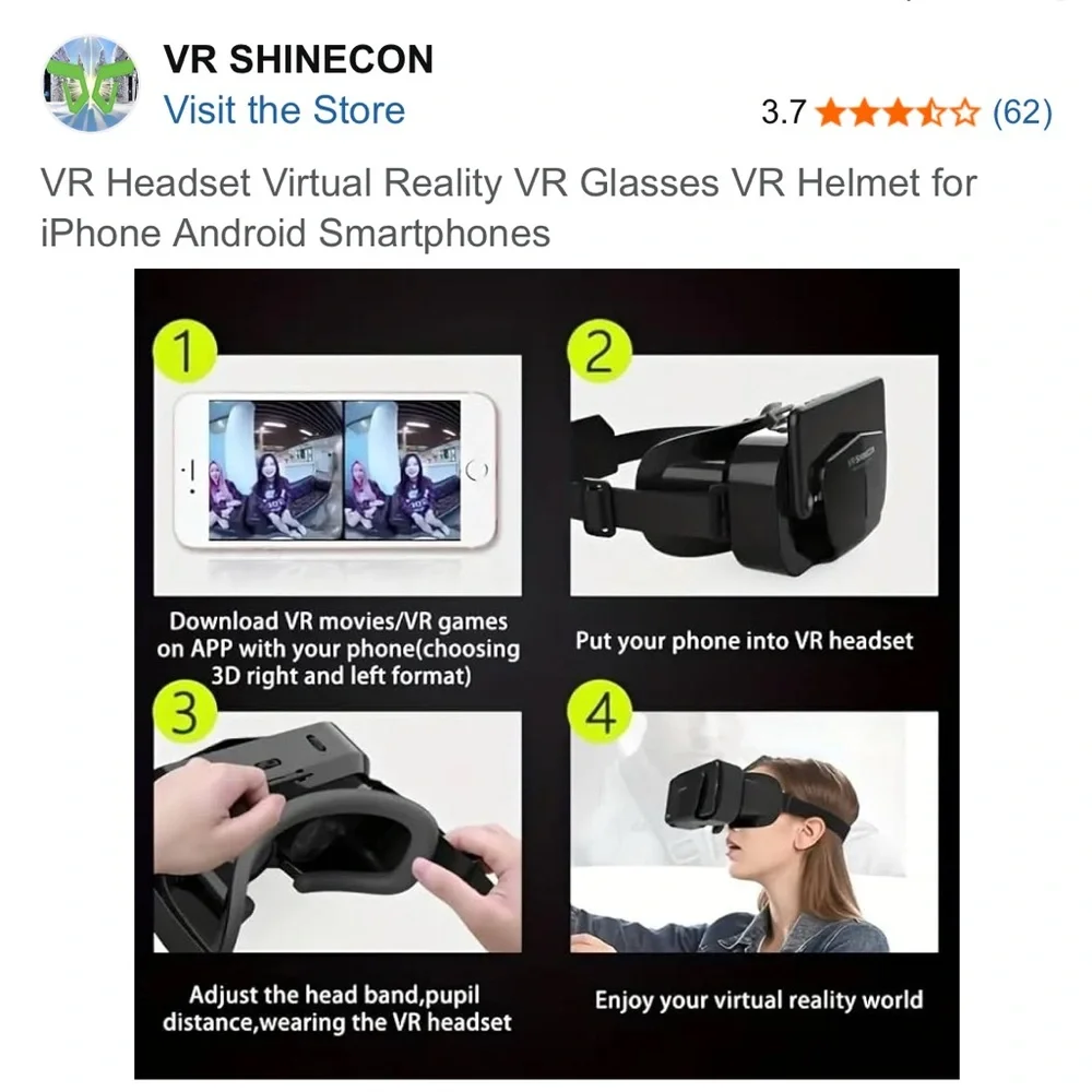 SC-G10 Smartphone VR Headset - Black